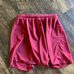 Red Lululemon shorts